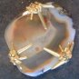 Marcel Boucher Banded AGATE Geode Brooch Pin Signed