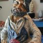 16" Wine Bottle Decanter OLD MAN Statue Italy Barware