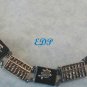 Asian 4 STERLING Movable Abacus Link Bracelet Onyx