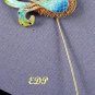 Chinese Enamel Rooster Bird Cock Pheasant Pin Filigree