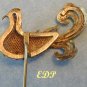 Chinese Enamel Rooster Bird Cock Pheasant Pin Filigree