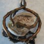 OOAK Eames Artisan Gallery Brass Fossil Necklace Copper