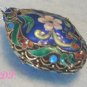 Chinese Enamel Cloisonne Filigree Floral 3D Pendant