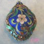 Chinese Enamel Cloisonne Filigree Floral 3D Pendant
