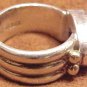 Sterling and 14k Gold Onyx Unisex Ring Reve D and E Buck