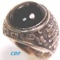 Chinese Mandarin Silver UNISEX Agate Ring Sz 10 Dragon