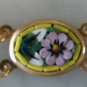 Vintage Micro Mosaic Floral BRACELET Box Clasp Hearts