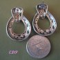 Italian Sterling Reticulated Doorknocker Earrings Italy