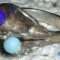 Sterling Lapis and Turquoise RING Hermann Siersbol Danish