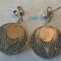 Italian Sterling Turquoise Mosaic Filigree Earrings