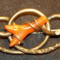 10 Kt Gold Filled Victorian Pin Coral Branch Circa 1860