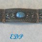 ETRUSCAN Silver Turquoise Hinged Bracelet Filigree