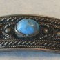 ETRUSCAN Silver Turquoise Hinged Bracelet Filigree