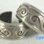 Sterling Hoop Earrings Heavy Ornate Wide Italy Italian