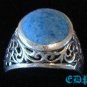 Sterling Filigree Ring Lapis or Turquoise Stone