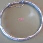 Sterling BAMBOO Hinged Bangle Bracelet Etched Italy
