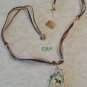 Persian Tile Hand Painted Pendant Necklace Designer MWT