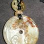 Carved JADE Necklace Ornate Black Silk Cord 3 Pc