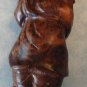 Jasper Oriental Figural Necklace Sterling Floral Clasp