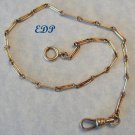 19C European Watch Chain 13" Bracelet Etched Links