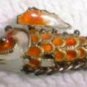 Antique Champleve Enamel Articulated Fish Koi Charm