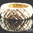 Sterling Unisex Braid Band Ring Sz 9 1/2 Italy