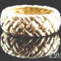 Sterling Unisex Braid Band Ring Sz 9 1/2 Italy