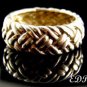 Sterling Unisex Braid Band Ring Sz 9 1/2 Italy