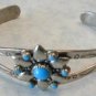 Old Pawn Native American Navajo Turquoise Cuff Bracelet
