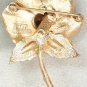 Marcel Boucher Flower Golden Rose Brooch Pin w Pearl