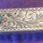 Italian Peruzzi Lipstick Case Turquoise Etched ART DECO