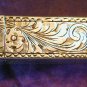 Italian Peruzzi Lipstick Case Turquoise Etched ART DECO