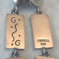 Anne Forbes Sterling Dangle Earrings Mechanical Etched