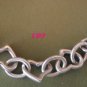 Sterling Floating Heart Hearts Bracelet Italy Italian