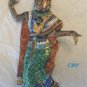 Siam Man Dancer Pin Brooch Sterling Enamel