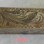 Italian Peruzzi Lipstick Case Coral Etched ART DECO