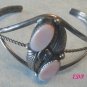 Native American Navajo Zuni Sterling MOP Cuff Bracelet