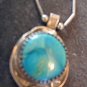 Native American Navajo Turquoise Pendant Handmade Chain