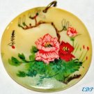 Oriental Mother of Pearl Hand Painted Pendant Signed