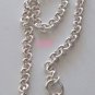 Sterling Designer Inspired Heart Necklace Toggle Chain