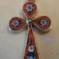 CROSS Catholic Christan Pendant Italy MICRO MOSAIC