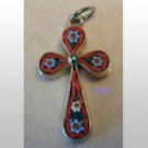 CROSS Catholic Christan Pendant Italy MICRO MOSAIC