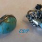 Sterling Turquoise Screwback Earrings Danecraft Vintage