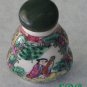 Famille Rose Chinese Snuff Bottle Lady Man Music Jade