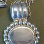 Sterling Luggage Tag Pendant 24" Rope Chain Italy