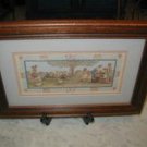 Victorian Children Playing Scissors Cut Framed Picture