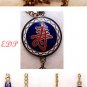 Asian Snuff Bottle Necklace Cranes Cloisonne Enamel Dangles