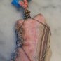 Native American Turquoise Coral Banded Agate Necklace