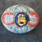 Antique Italian Micro Mosaic Floral PIN Brooch Italy