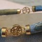Oriental Asian Chinese Jade Bracelet w/ Safety Chain